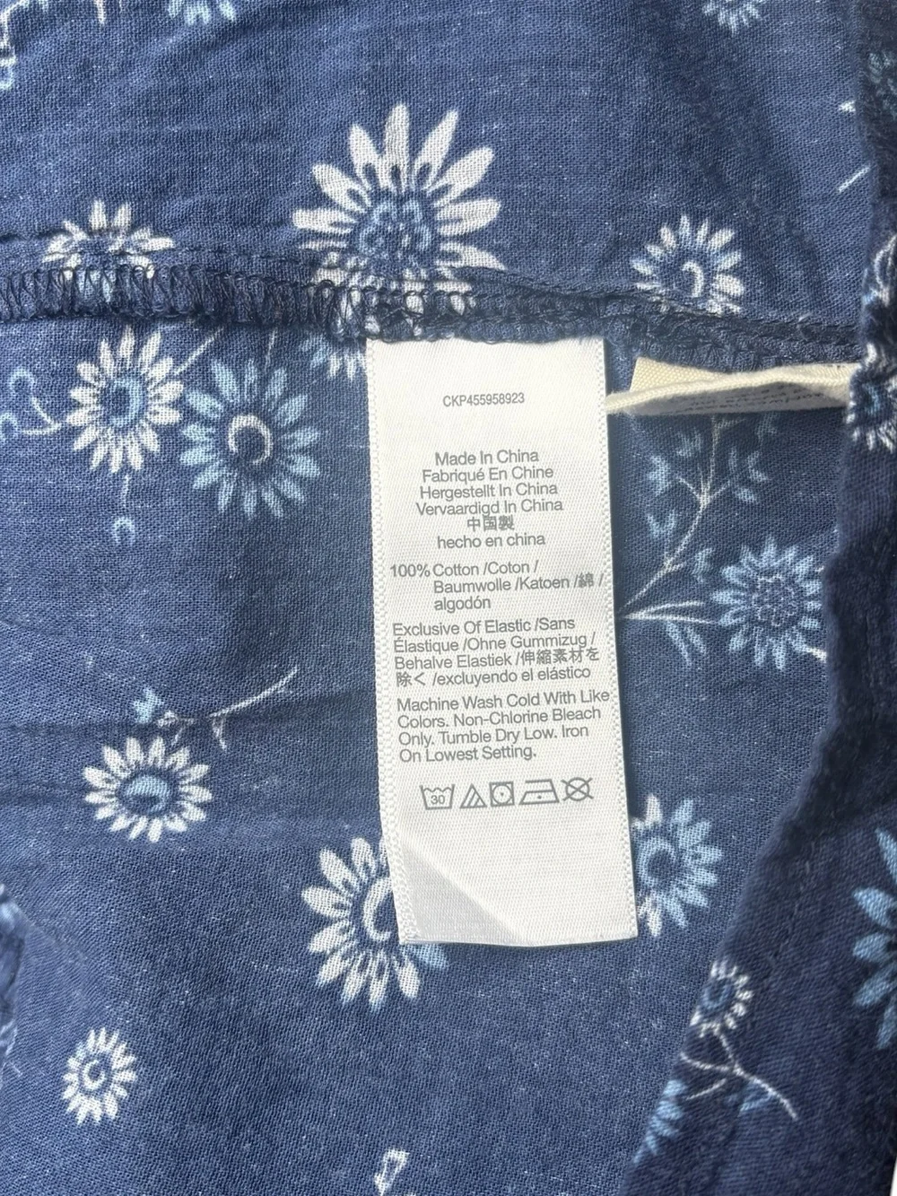 Madewell Lucie Blue Floral Smocked Peplum Blouse Size 2 Cottagecore Cotton
